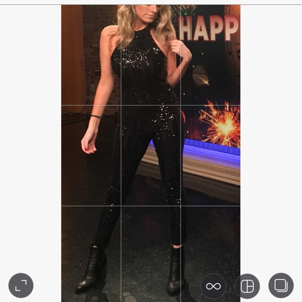 Small black sequin jumpsuit